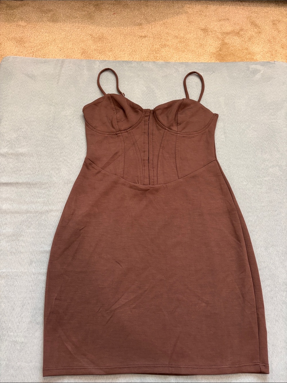 Wild Fable Women’s Brown Sleeveless Corset Slip Dress Small